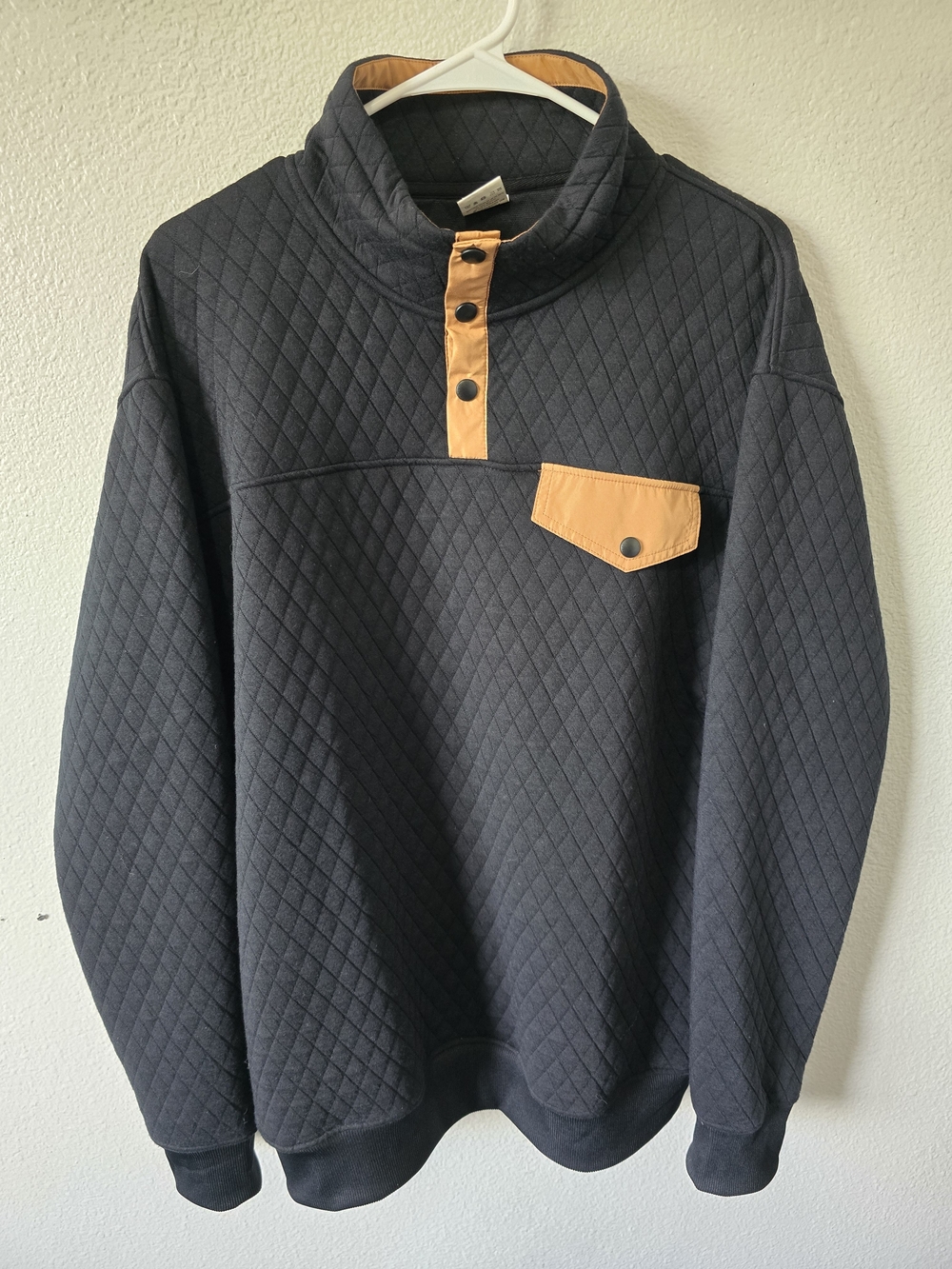ZYIA ACTIVE Black Quilted Sweatshirt Pullover Women's XXL